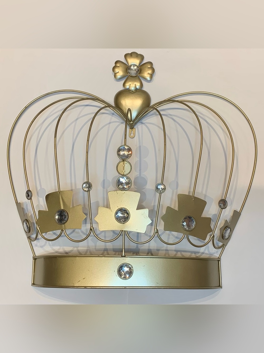 Gold Crown Wall Art | Metal Rhinestone Wall Decor | Princess Nursery Decor